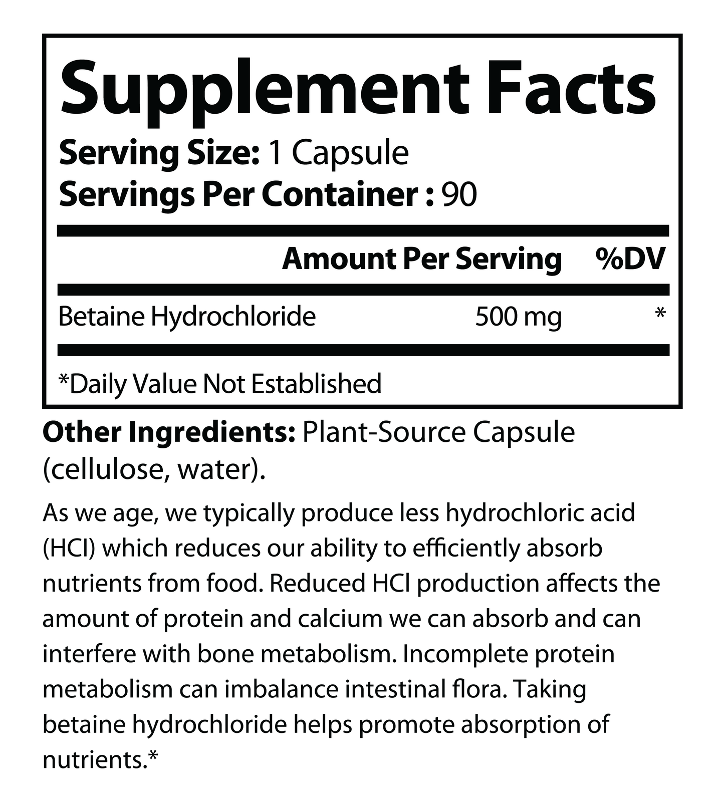 Betaine HCL Plus