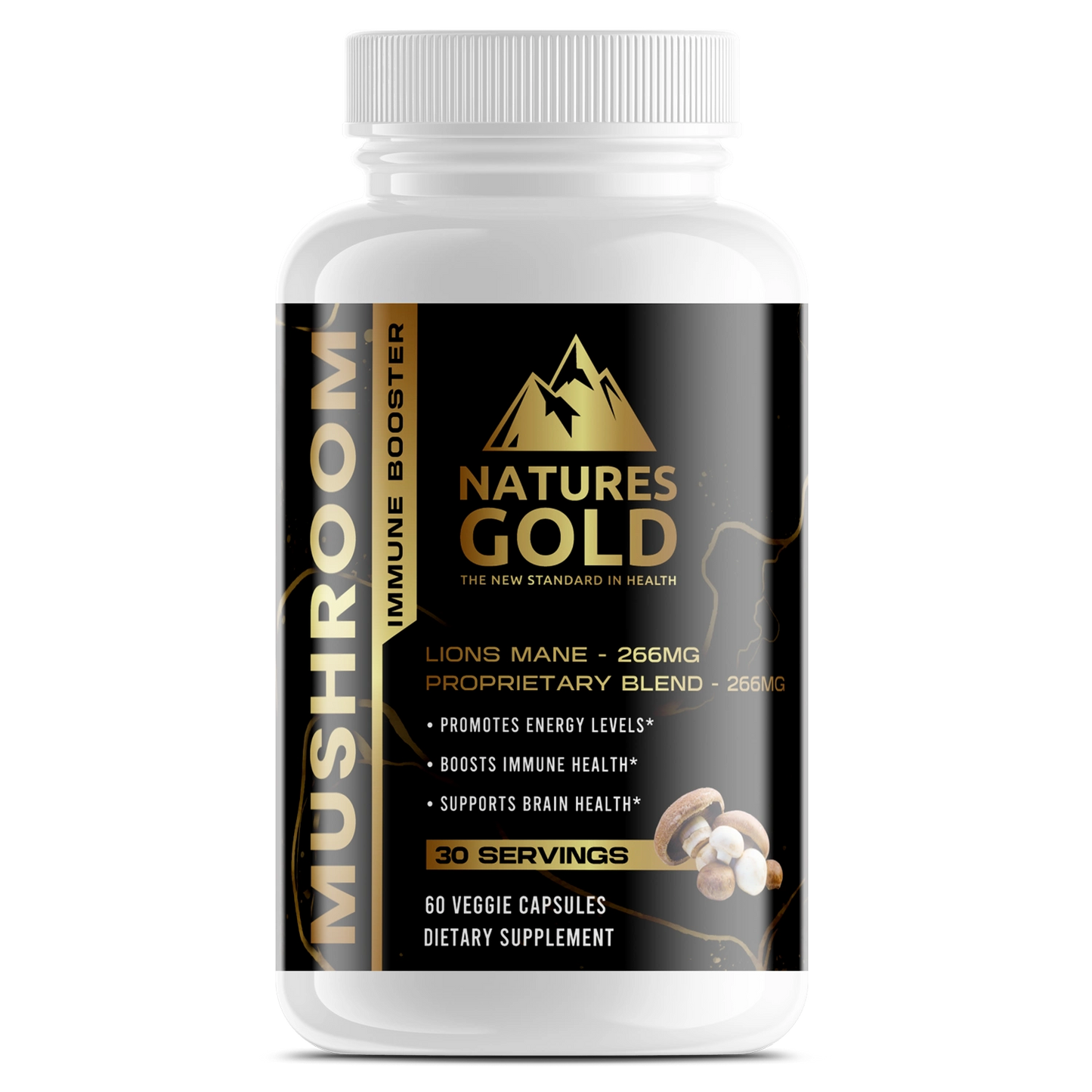 Mushroom Immune Booster: Chaga, Cordyceps, Reishi and Lion’s Mane