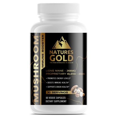 Mushroom Immune Booster: Chaga, Cordyceps, Reishi and Lion’s Mane