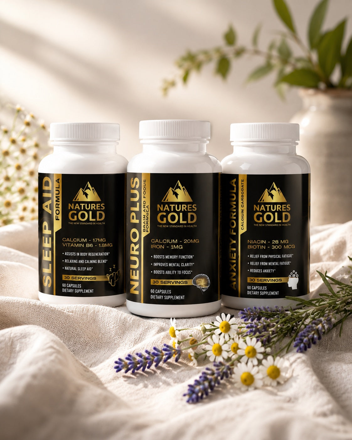 The Calm & Clear Stack — 3 bottles